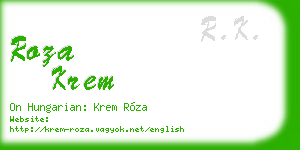 roza krem business card
